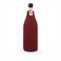 Baabuk Bordeaux wool bottle cover providing natural insulation for a wine bottle