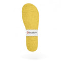 Baabuk handcrafted honey yellow wool felt slipper insoles for added comfort and replacement.