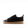 Baabuk Shunya Wooler black sneaker made from sustainable Burel wool and plant-based MIRUM leather with a gum sole.