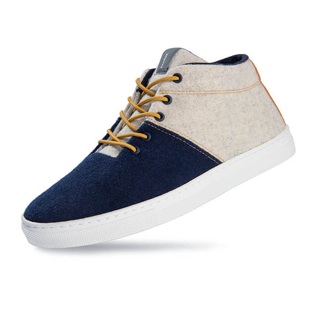 Sky Wooler Navy Cream Gold