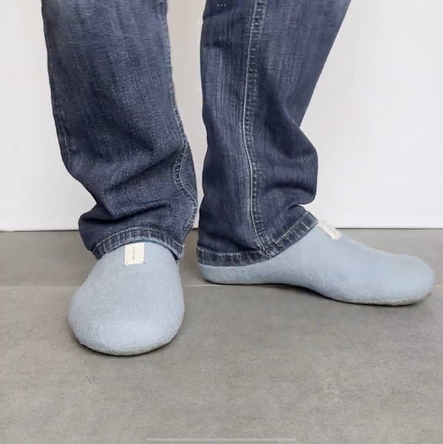 Kanga Slippers - Light Blue
