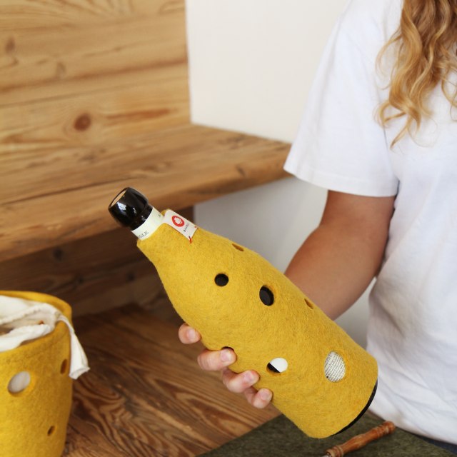 Bottle Cover - Swiss Cheese