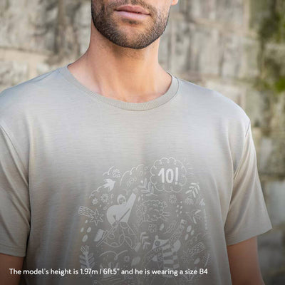 T shirt 10 ans d'existence - Portugal Khaki