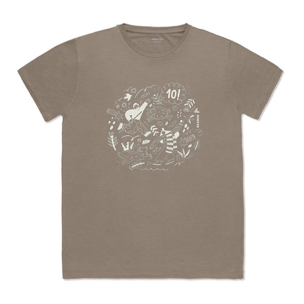 T shirt 10 ans d'existence - Portugal Khaki