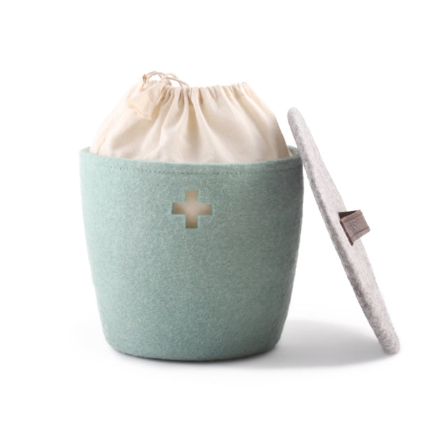Wool Basket Small - Light Blue