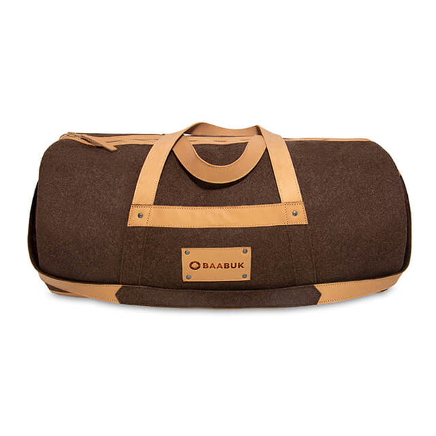 Wool Weekender Bag - Brown