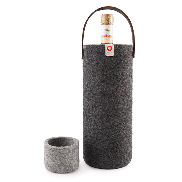 Wool Wine Cooler - Dark Grey