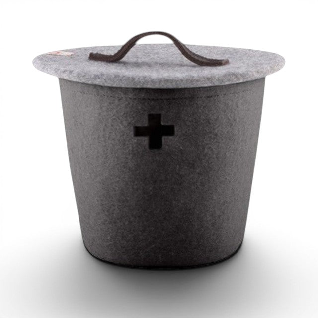 Wool Basket Large - Dark Grey