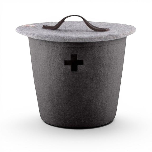 Wool Basket Large - Dark Grey