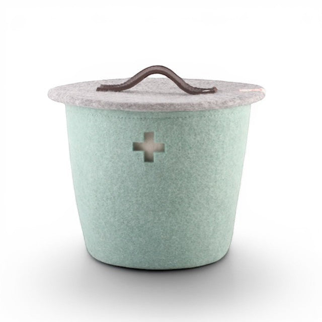 Wool Basket Small - Light Blue