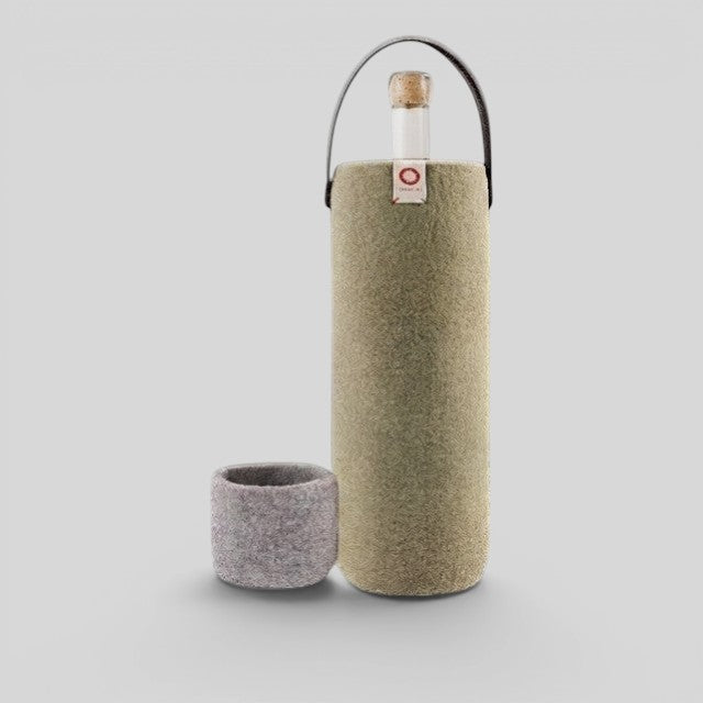 Wool Wine Cooler - Khaki Green
