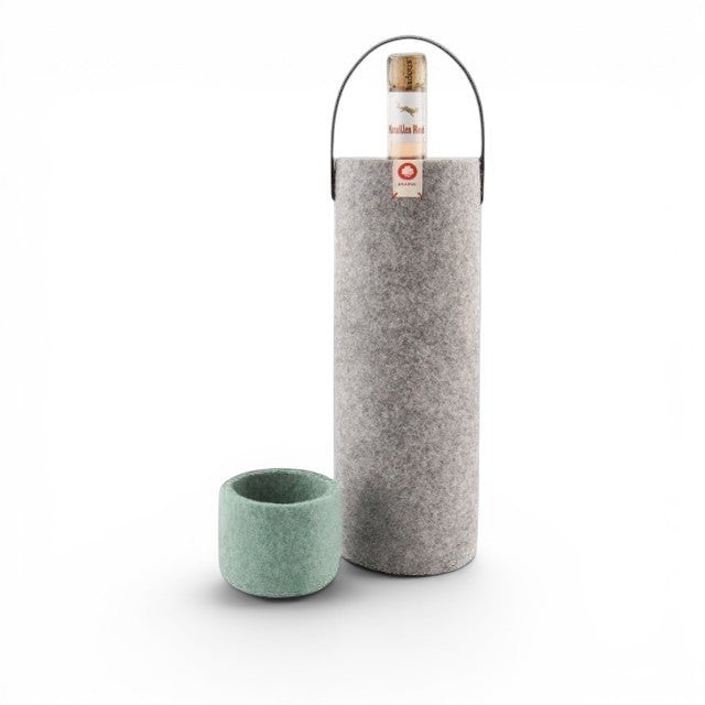 Wool Wine Cooler - Light Grey