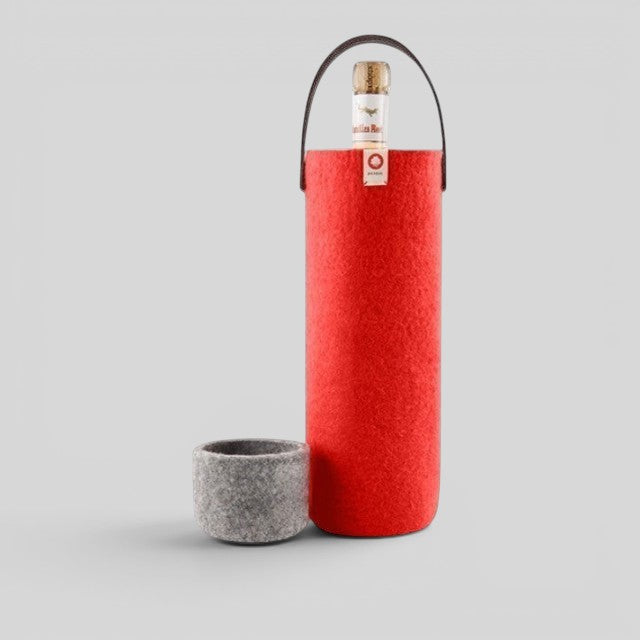 Wool Wine Cooler - Swiss Red