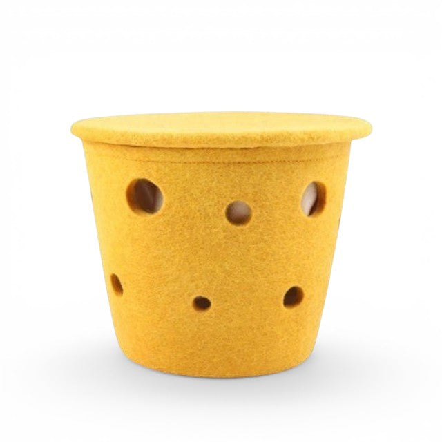Wool Basket Small - Swiss Cheese