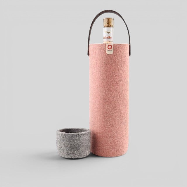 Wool Wine Cooler - Pink
