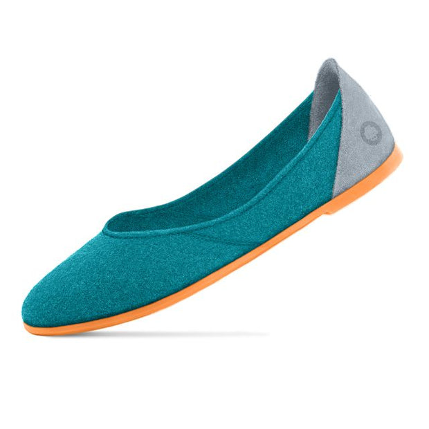 Ballerine en laine - Teal